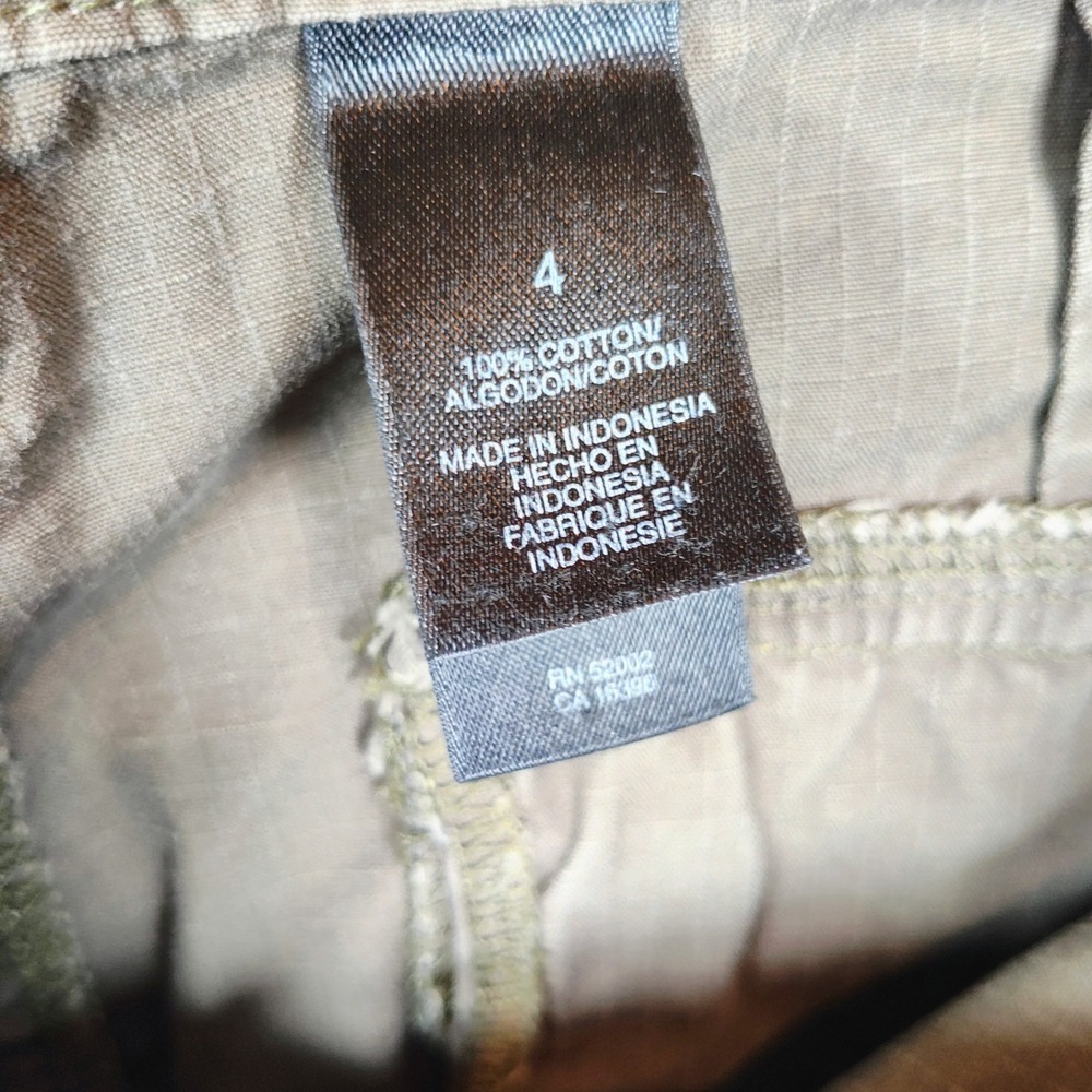DKNY Jeans Women's Olive Green Ripstop Utility Cargo Pants Size 4 Straight Leg - Picture 9 of 12